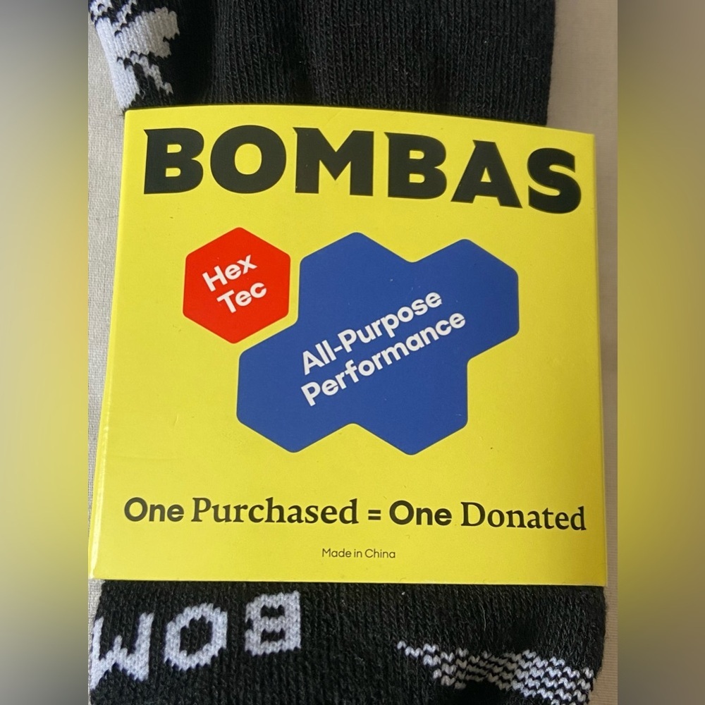 Bombas 1 Pair of Men’s Ankle Socks Large Black 9-13 - Picture 2 of 4